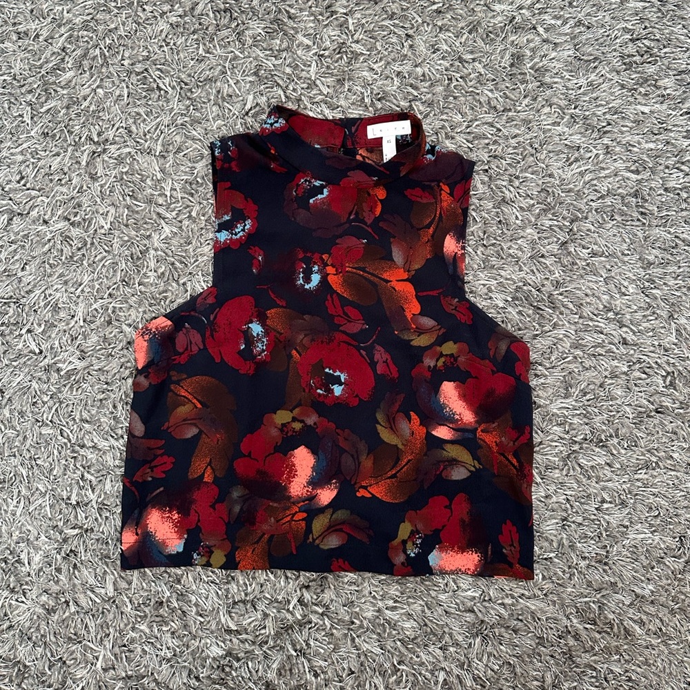 Leith - Floral Mock Neck Blouse